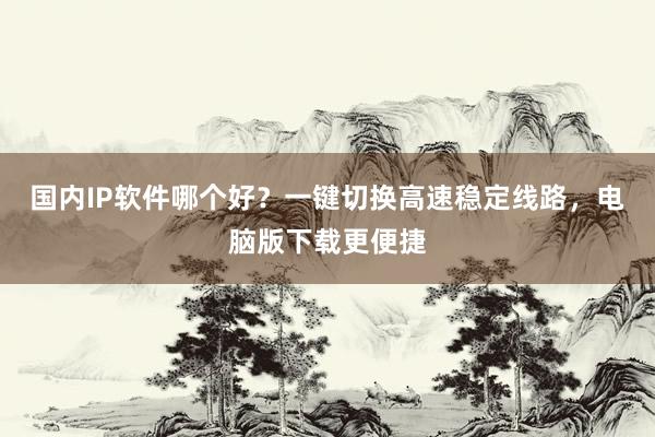 国内IP软件哪个好？一键切换高速稳定线路，电脑版下载更便捷