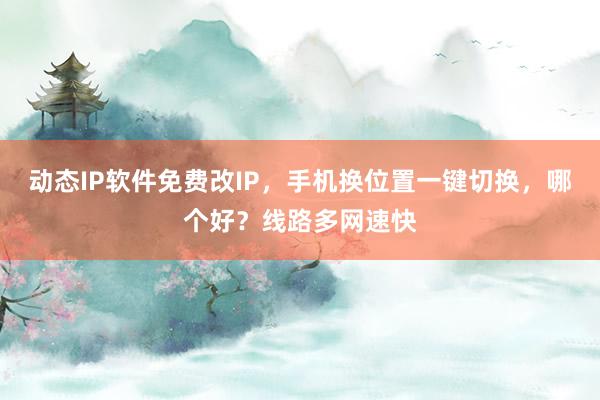 动态IP软件免费改IP，手机换位置一键切换，哪个好？线路多网速快
