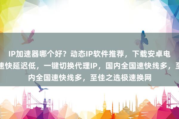 IP加速器哪个好？动态IP软件推荐，下载安卓电脑版，线路多网速快延迟低，一键切换代理IP，国内全国速快线多，至佳之选极速换网