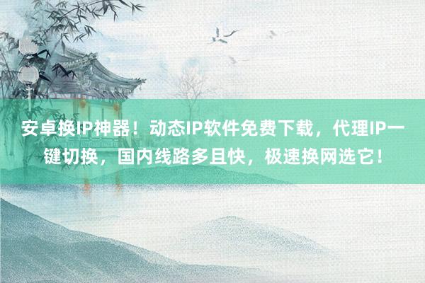 安卓换IP神器！动态IP软件免费下载，代理IP一键切换，国内线路多且快，极速换网选它！