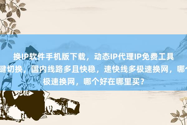换IP软件手机版下载，动态IP代理IP免费工具，安卓电脑一键切换，国内线路多且快稳，速快线多极速换网，哪个好在哪里买？