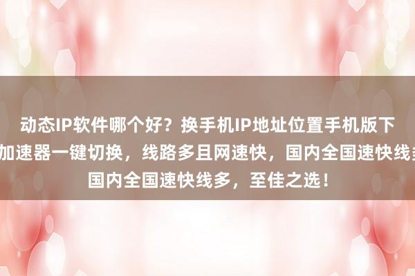 动态IP软件哪个好？换手机IP地址位置手机版下载，免费换IP加速器一键切换，线路多且网速快，国内全国速快线多，至佳之选！
