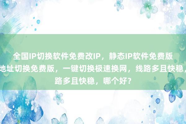 全国IP切换软件免费改IP，静态IP软件免费版，国内IP地址切换免费版，一键切换极速换网，线路多且快稳，哪个好？