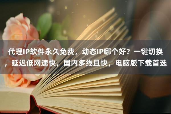 代理IP软件永久免费，动态IP哪个好？一键切换，延迟低网速快，国内多线且快，电脑版下载首选