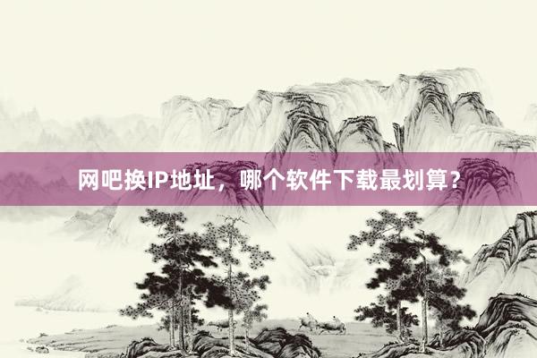 网吧换IP地址，哪个软件下载最划算？