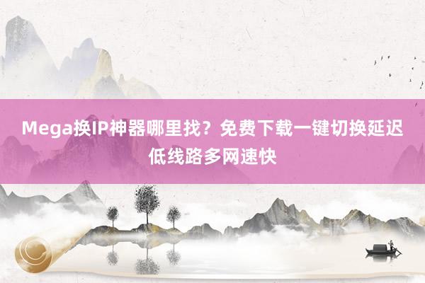 Mega换IP神器哪里找？免费下载一键切换延迟低线路多网速快