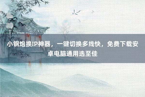 小钢炮换IP神器，一键切换多线快，免费下载安卓电脑通用选至佳